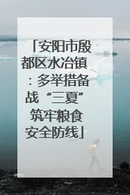 安阳市殷都区水冶镇：多举措备战“三夏” 筑牢粮食安全防线