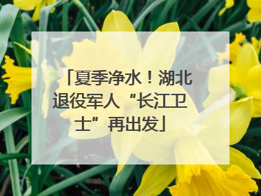 夏季净水！湖北退役军人“长江卫士”再出发