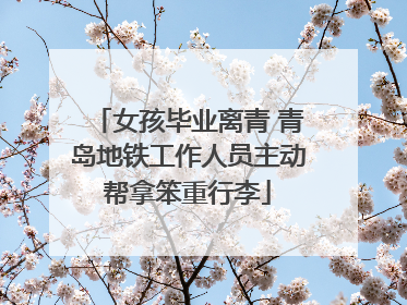 女孩毕业离青 青岛地铁工作人员主动帮拿笨重行李
