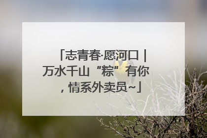 志青春·愿河口｜万水千山“粽”有你，情系外卖员~