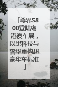 尊界S800登陆粤港澳车展，以黑科技与奢华重构超豪华车标准
