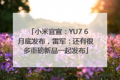 小米官宣：YU7 6月底发布，雷军：还有很多重磅新品一起发布