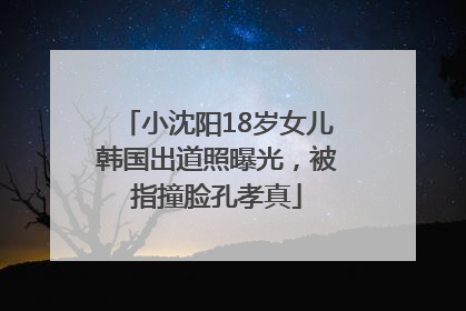 小沈阳18岁女儿韩国出道照曝光，被指撞脸孔孝真