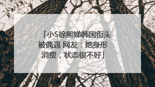 小S徐熙娣韩国街头被偶遇 网友：她身形消瘦，状态很不好