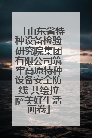 山东省特种设备检验研究院集团有限公司筑牢高原特种设备安全防线 共绘拉萨美好生活画卷