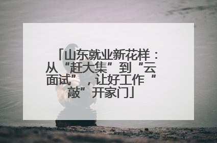 山东就业新花样：从“赶大集”到“云面试”，让好工作“敲”开家门