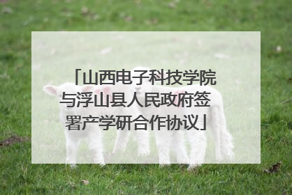 山西电子科技学院与浮山县人民政府签署产学研合作协议