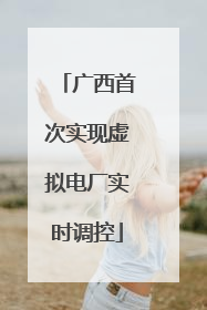 广西首次实现虚拟电厂实时调控