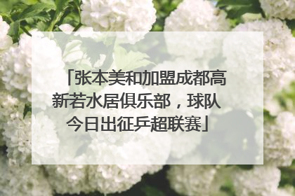 张本美和加盟成都高新若水居俱乐部，球队今日出征乒超联赛