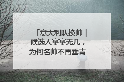 意大利队换帅｜候选人寥寥无几，为何名帅不再垂青“蓝衣军团”？