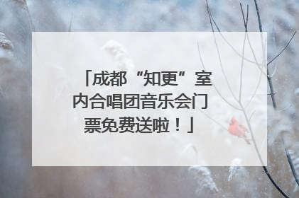 成都“知更”室内合唱团音乐会门票免费送啦！