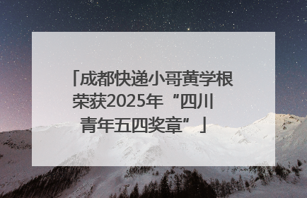 成都快递小哥黄学根荣获2025年“四川青年五四奖章”