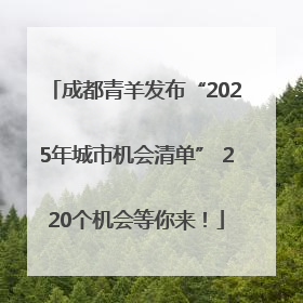成都青羊发布“2025年城市机会清单” 220个机会等你来！