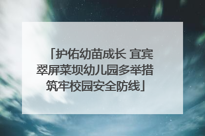 护佑幼苗成长 宜宾翠屏菜坝幼儿园多举措筑牢校园安全防线