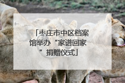 枣庄市中区档案馆举办“家谱回家”捐赠仪式