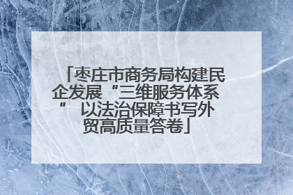 枣庄市商务局构建民企发展“三维服务体系” 以法治保障书写外贸高质量答卷