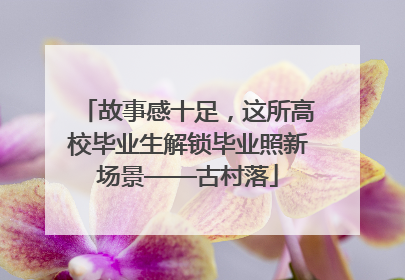 故事感十足，这所高校毕业生解锁毕业照新场景——古村落