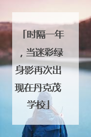 时隔一年，当迷彩绿身影再次出现在丹克茂学校