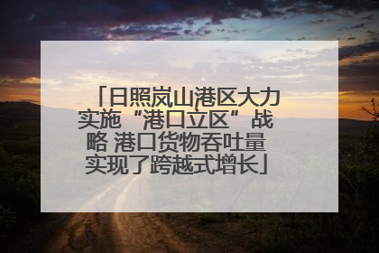 日照岚山港区大力实施“港口立区”战略 港口货物吞吐量实现了跨越式增长