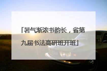 暑气渐浓书韵长，省第九届书法高研班开班