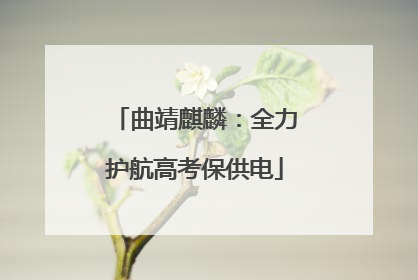 曲靖麒麟：全力护航高考保供电