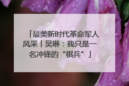 最美新时代革命军人风采丨吴琳：我只是一名冲锋的“棋兵”