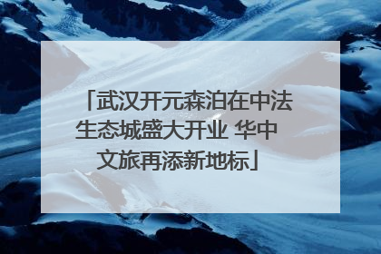 武汉开元森泊在中法生态城盛大开业 华中文旅再添新地标