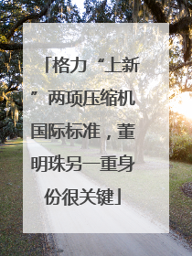 格力“上新”两项压缩机国际标准，董明珠另一重身份很关键