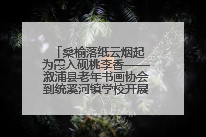桑榆落纸云烟起 为霞入砚桃李香——溆浦县老年书画协会到统溪河镇学校开展书画进校园活动