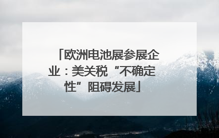 欧洲电池展参展企业：美关税“不确定性”阻碍发展