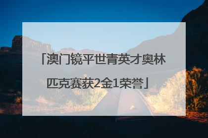 澳门镜平世青英才奥林匹克赛获2金1荣誉