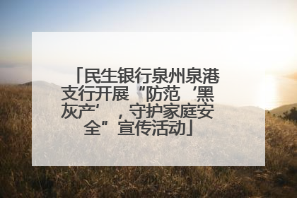 民生银行泉州泉港支行开展“防范‘黑灰产’，守护家庭安全”宣传活动