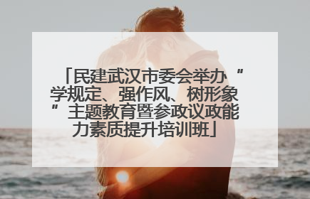 民建武汉市委会举办“学规定、强作风、树形象”主题教育暨参政议政能力素质提升培训班