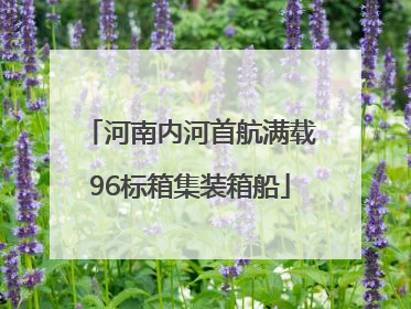 河南内河首航满载96标箱集装箱船
