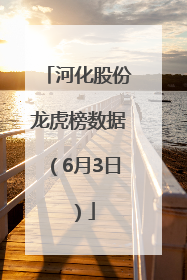 河化股份龙虎榜数据（6月3日）
