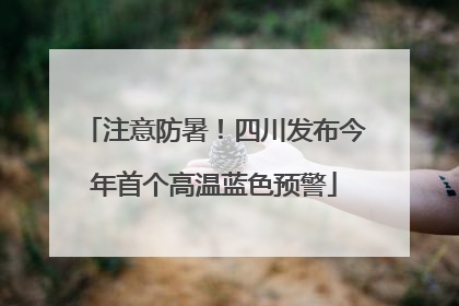 注意防暑！四川发布今年首个高温蓝色预警