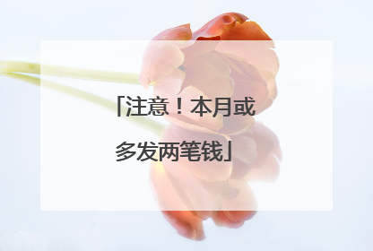 注意！本月或多发两笔钱