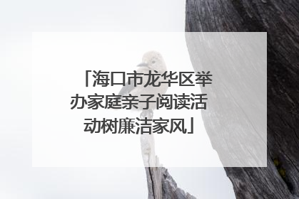 海口市龙华区举办家庭亲子阅读活动树廉洁家风