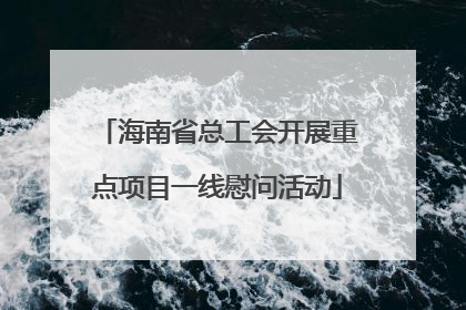 海南省总工会开展重点项目一线慰问活动