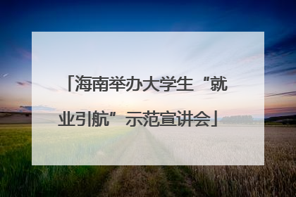 海南举办大学生“就业引航”示范宣讲会