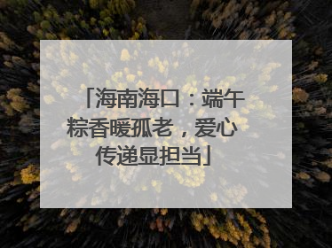 海南海口：端午粽香暖孤老，爱心传递显担当