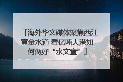 海外华文媒体聚焦西江黄金水道 看亿吨大港如何做好“水文章”