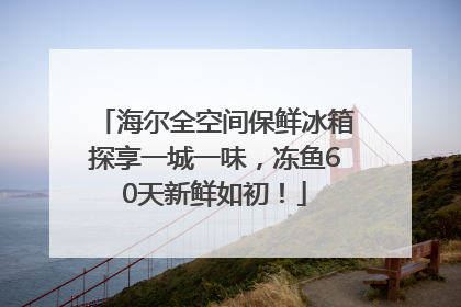 海尔全空间保鲜冰箱探享一城一味，冻鱼60天新鲜如初！