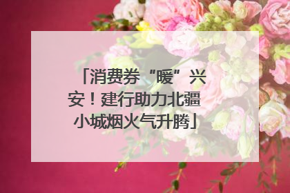 消费券“暖”兴安！建行助力北疆小城烟火气升腾