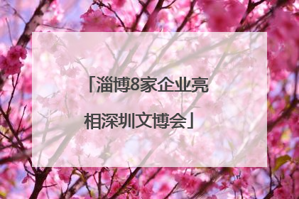 淄博8家企业亮相深圳文博会