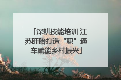 深耕技能培训 江苏盱眙打造“职”通车赋能乡村振兴