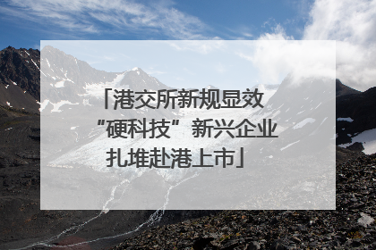港交所新规显效 “硬科技”新兴企业扎堆赴港上市