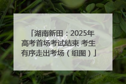 湖南新田：2025年高考首场考试结束 考生有序走出考场（组图）