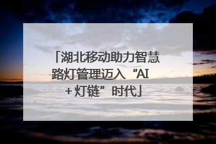 湖北移动助力智慧路灯管理迈入“AI＋灯链”时代