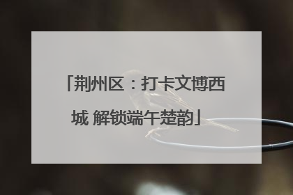 荆州区：打卡文博西城 解锁端午楚韵